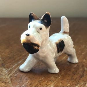 Mini ceramic dog sculpture